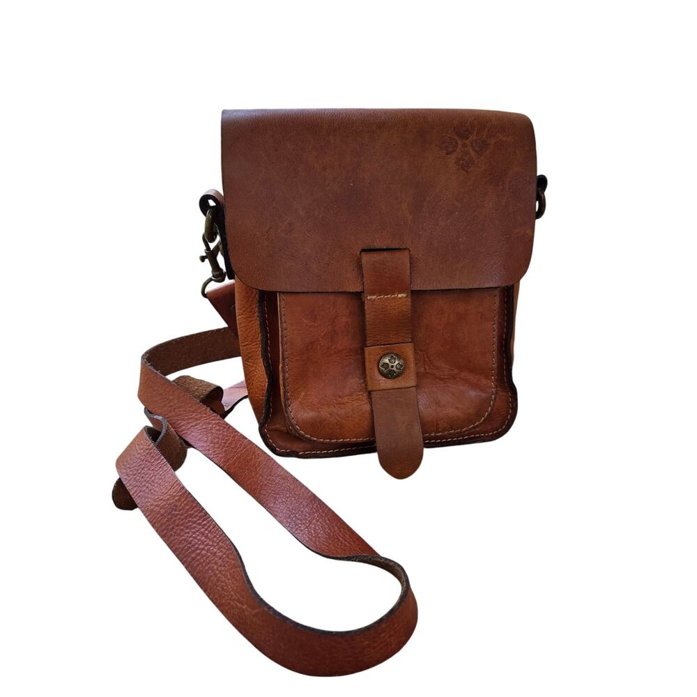 SOLD Patricia Nash Lari British Tan Leather Crossbody | Western Boho - Picture 2 of 11